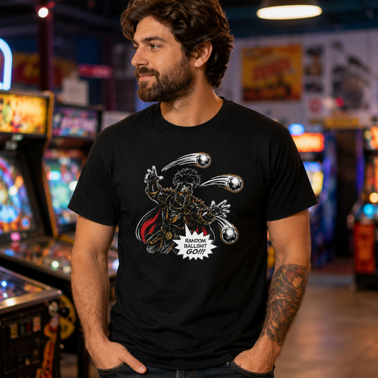 Random Ballshit Go Black Knight Pinball T-Shirt