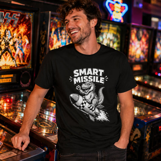 Smart Missile T-Shirt, Retro Dinosaur Arcade Tee