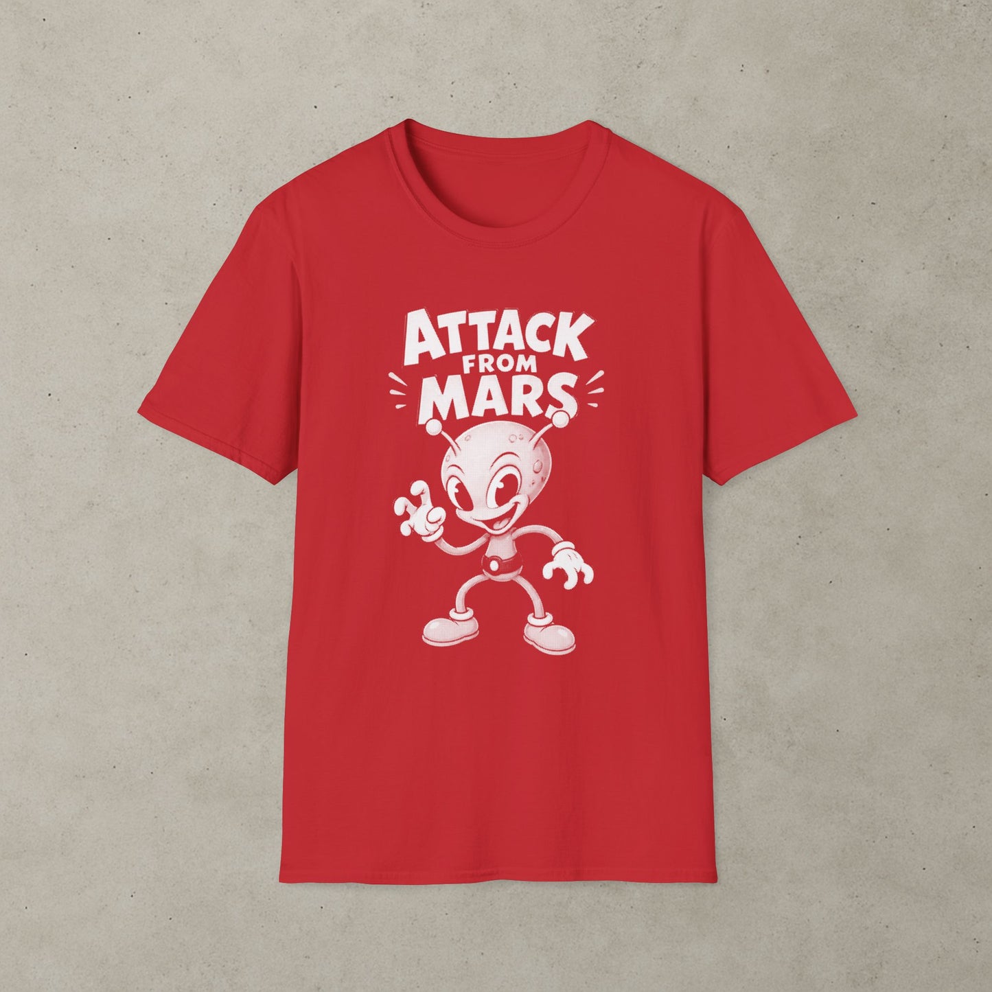 Attack From Mars T-Shirt, Retro Sci-Fi Alien Graphic Tee
