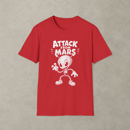 Attack From Mars T-Shirt, Retro Sci-Fi Alien Graphic Tee