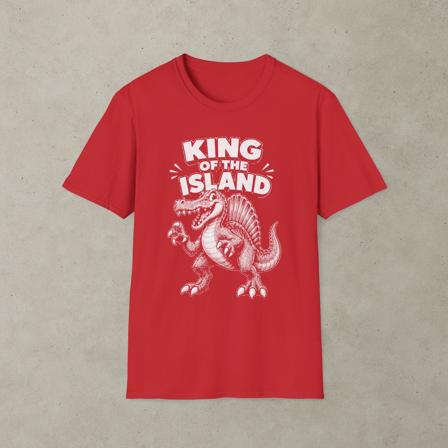King of the Island T-Shirt, Retro Dinosaur Graphic Tee
