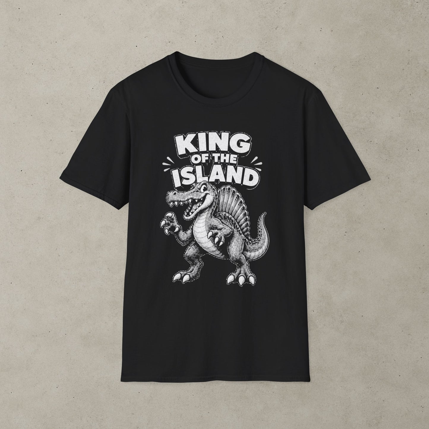 King of the Island T-Shirt, Retro Dinosaur Graphic Tee