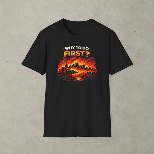 "Why Tokio First?" Pinball Strategy T-Shirt