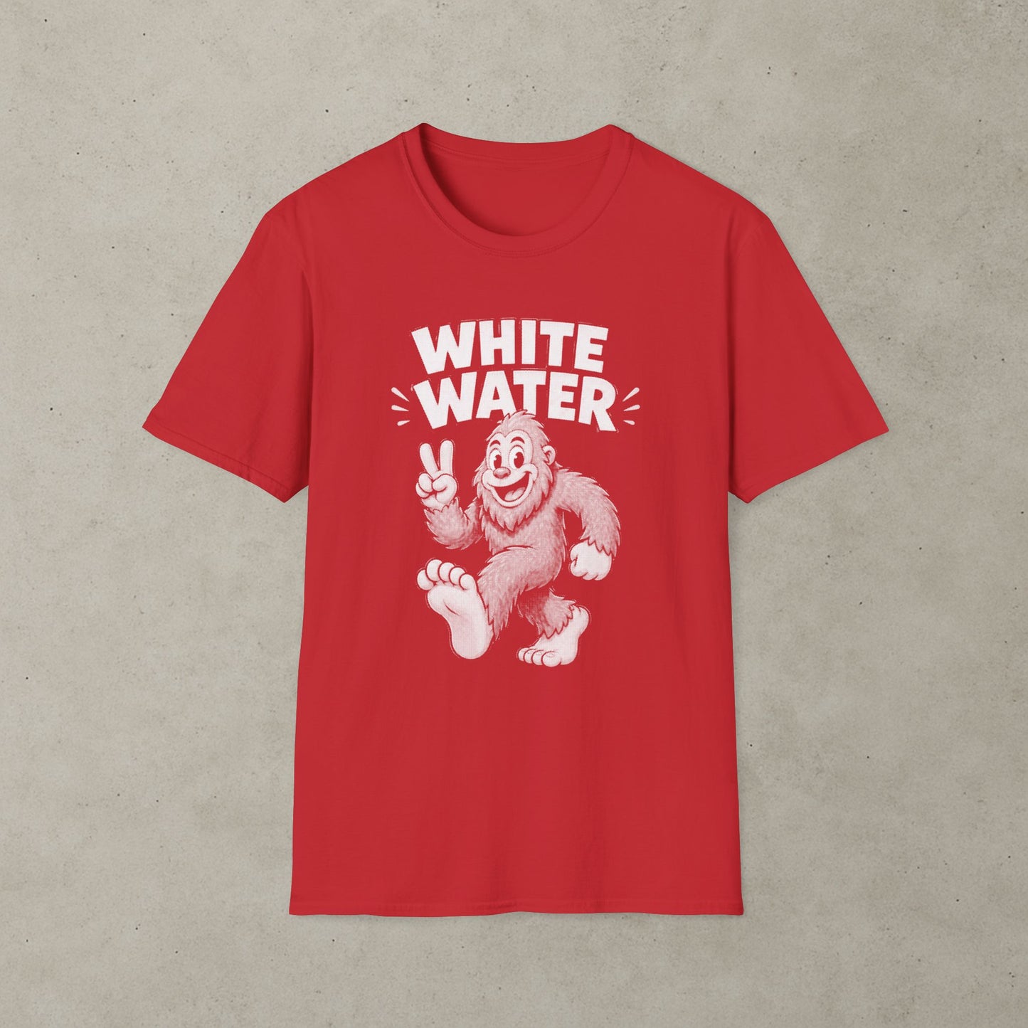 Bigfoot White Water T-Shirt, Retro Adventure Graphic Tee