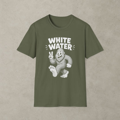 Bigfoot White Water T-Shirt, Retro Adventure Graphic Tee
