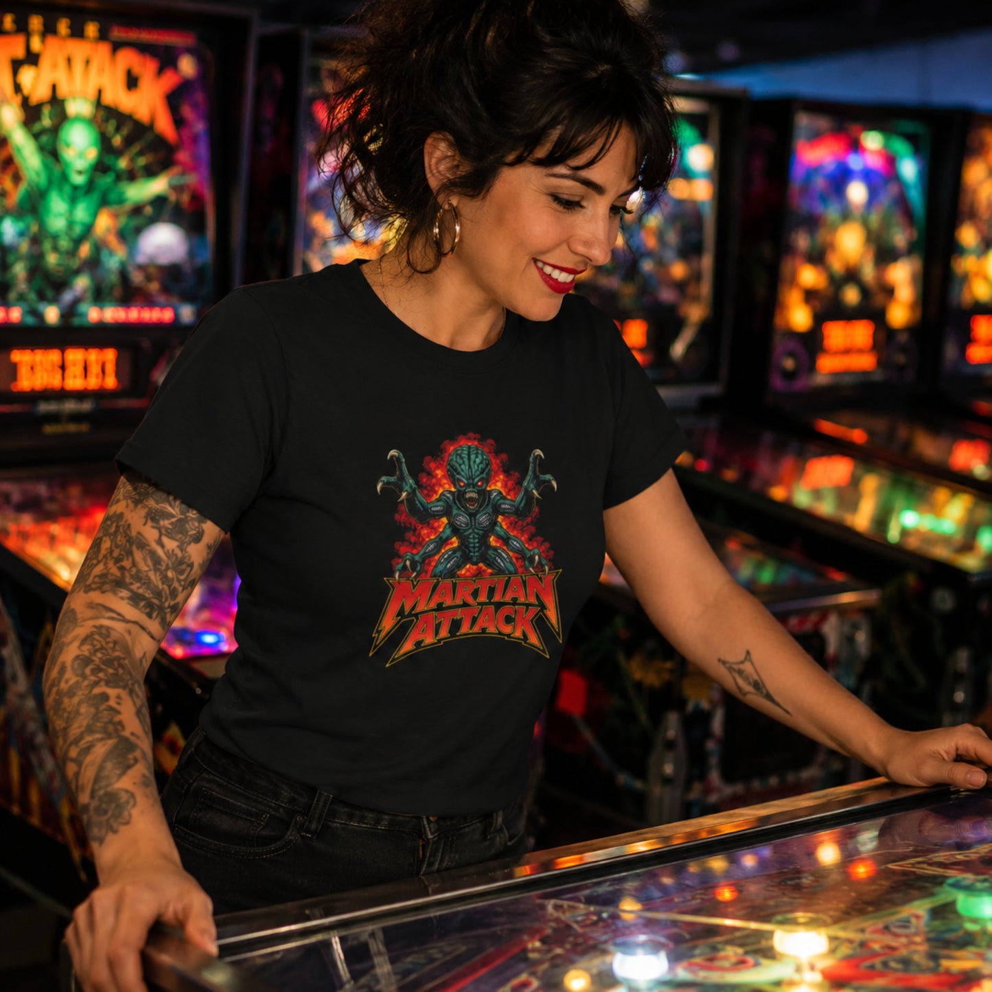 Martian Attack Pinball T-Shirt