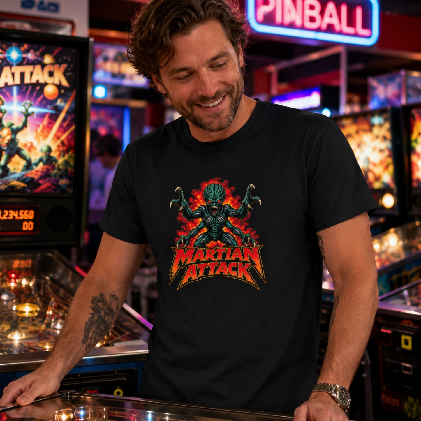 Martian Attack Pinball T-Shirt