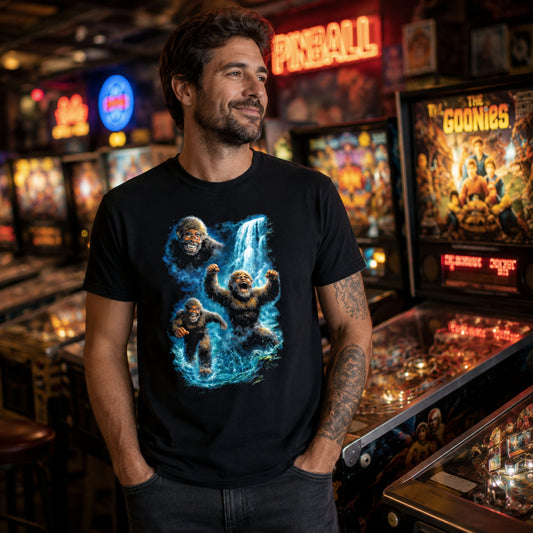 Bigfoot Waterfall Pinball T-Shirt
