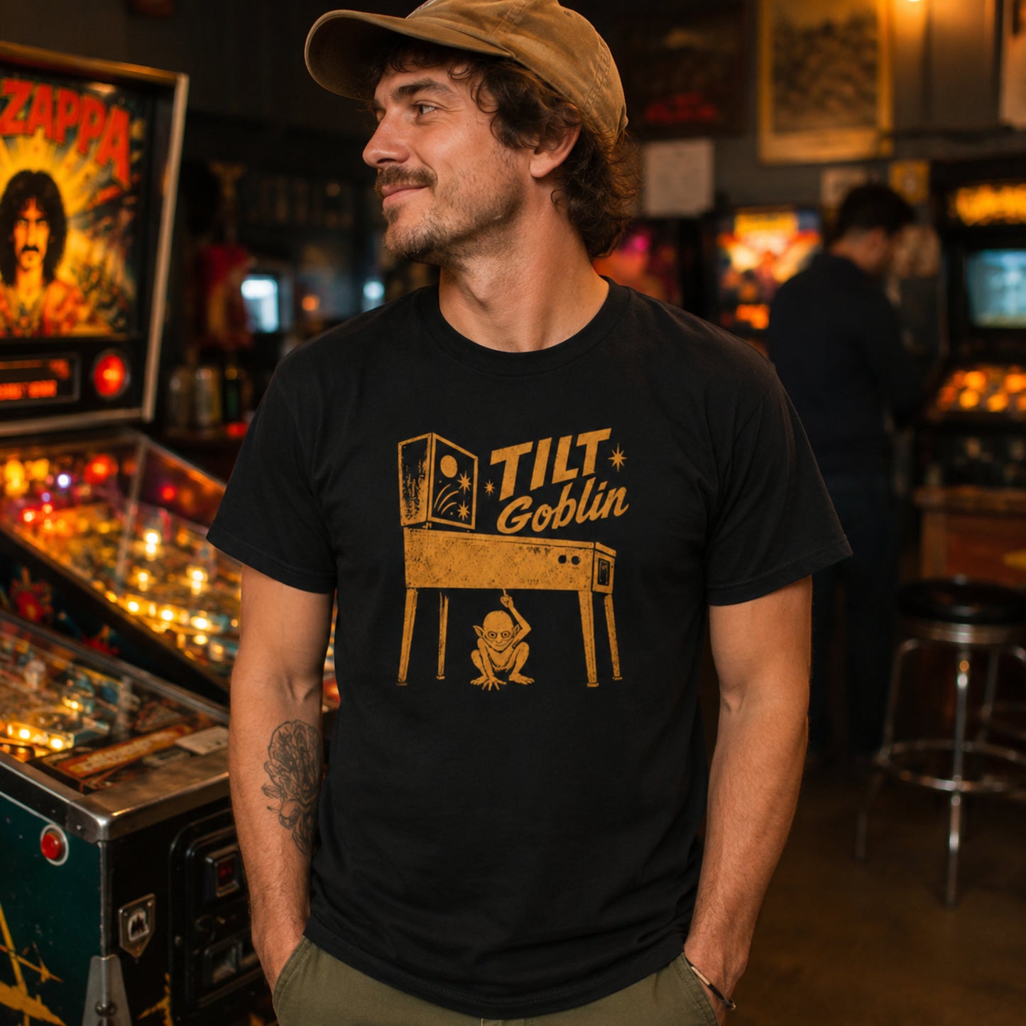 Tilt Goblin T-Shirt, Retro Pinball Graphic Tee