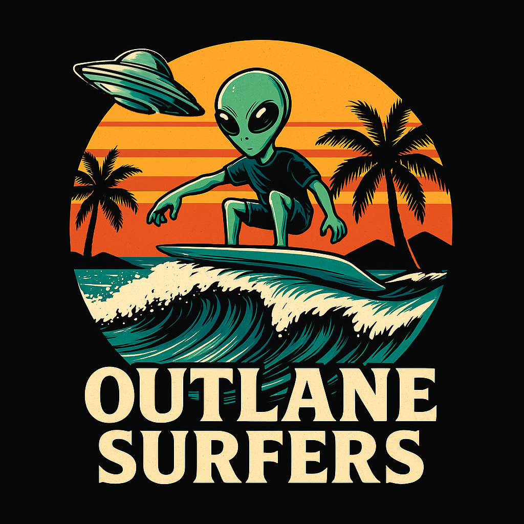 Outlane Surfer Pinball Graphic T-Shirt