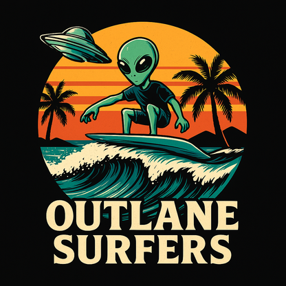 Outlane Surfer Pinball Graphic T-Shirt