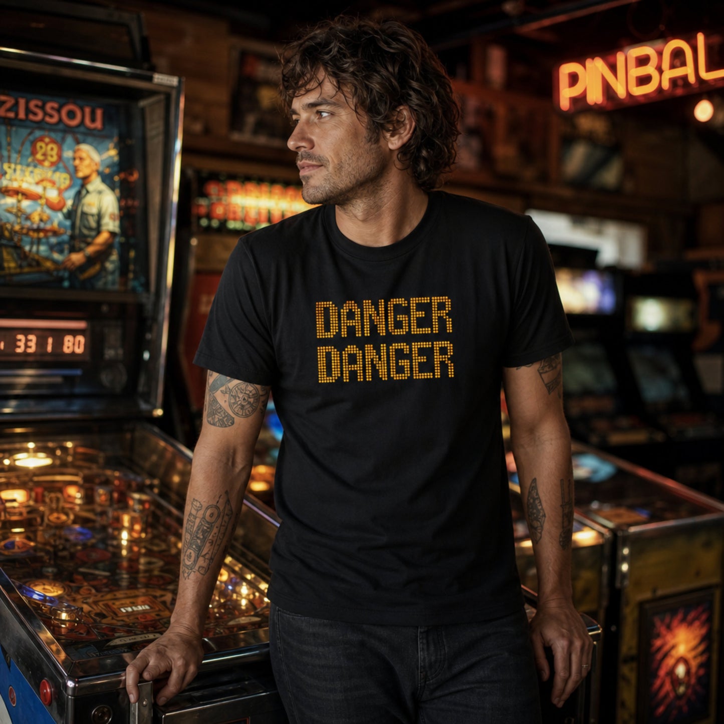 Danger Danger Pinball Graphic T-Shirt