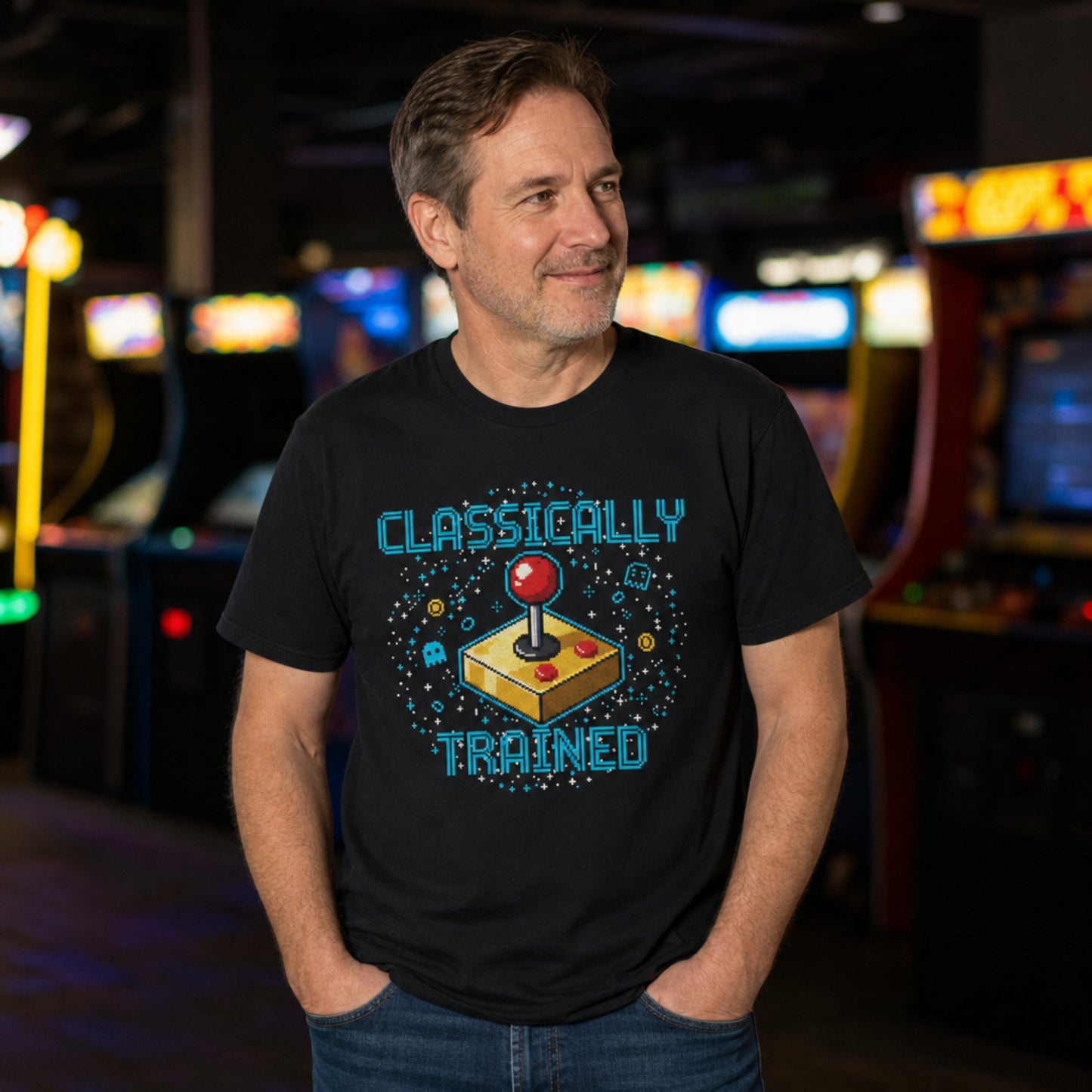 Classically Trained Retro Arcade Graphic T-Shirt