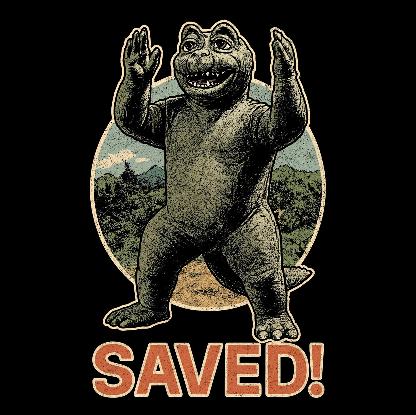 Saved by Son of Godzilla Graphic Pinball T-Shirt