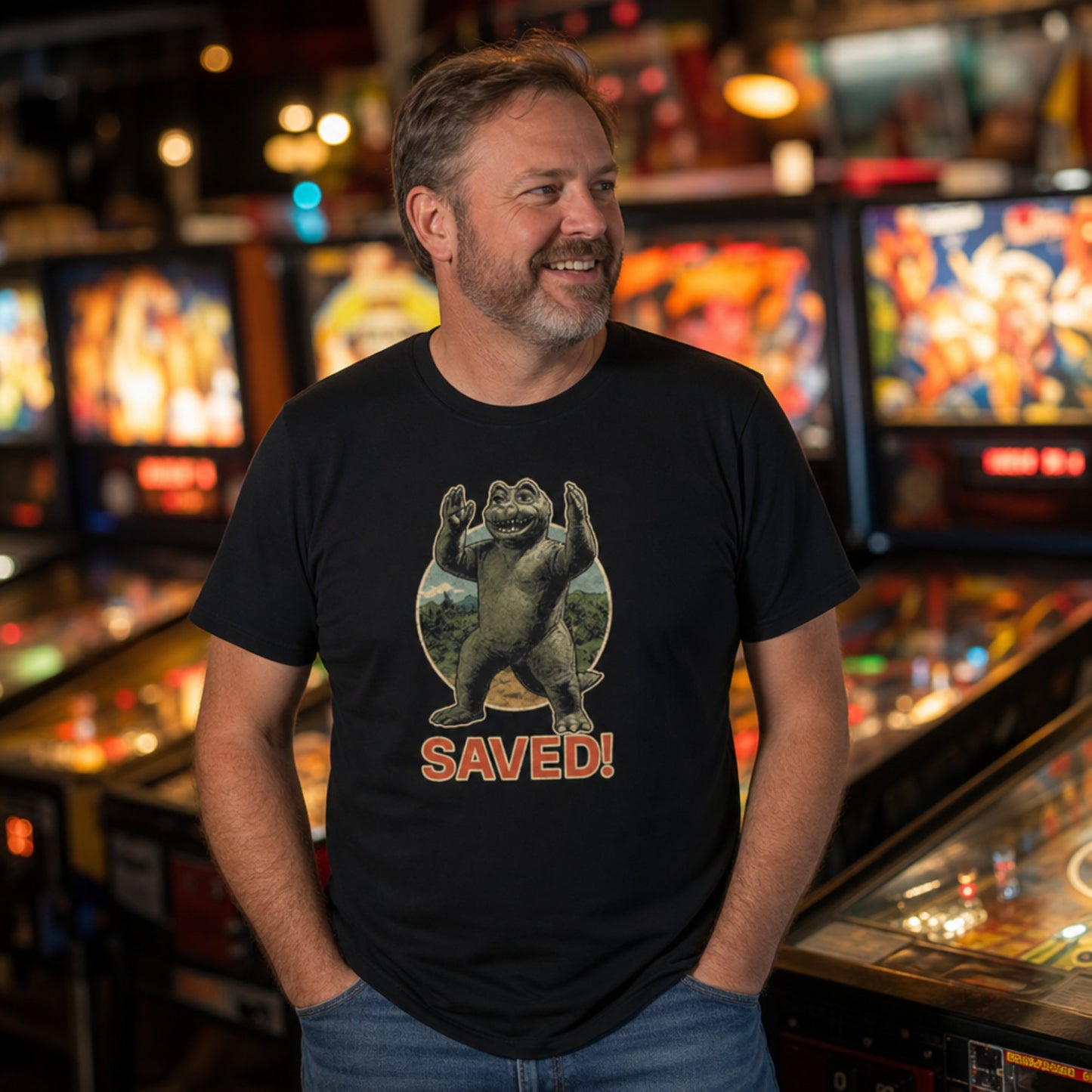 Saved by Son of Godzilla Graphic Pinball T-Shirt