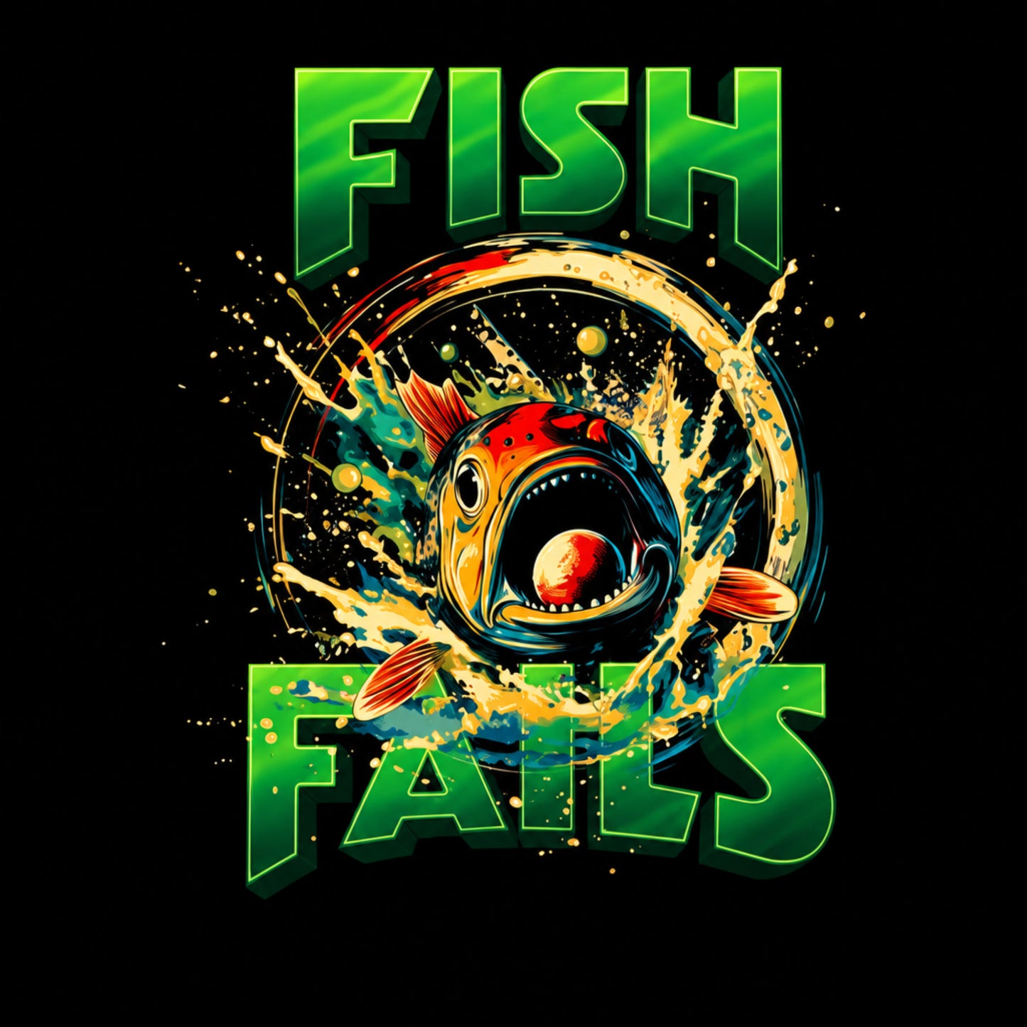 Fish Fails Pinball Graphic T-Shirt