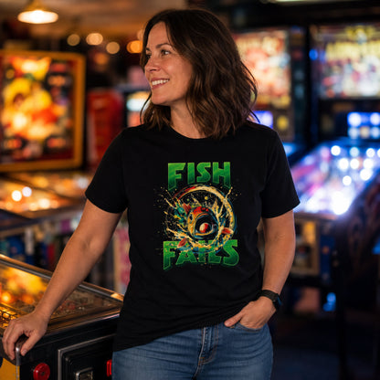 Fish Fails Pinball Graphic T-Shirt