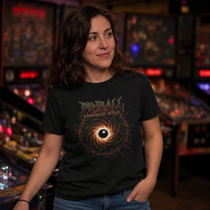 Pinball Downward Spiral Pinball Graphic T-Shirt