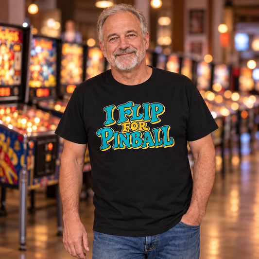 I Flip for Pinball T-shirt 2nd Edition
