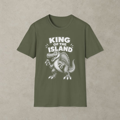 King of the Island T-Shirt, Retro Dinosaur Graphic Tee