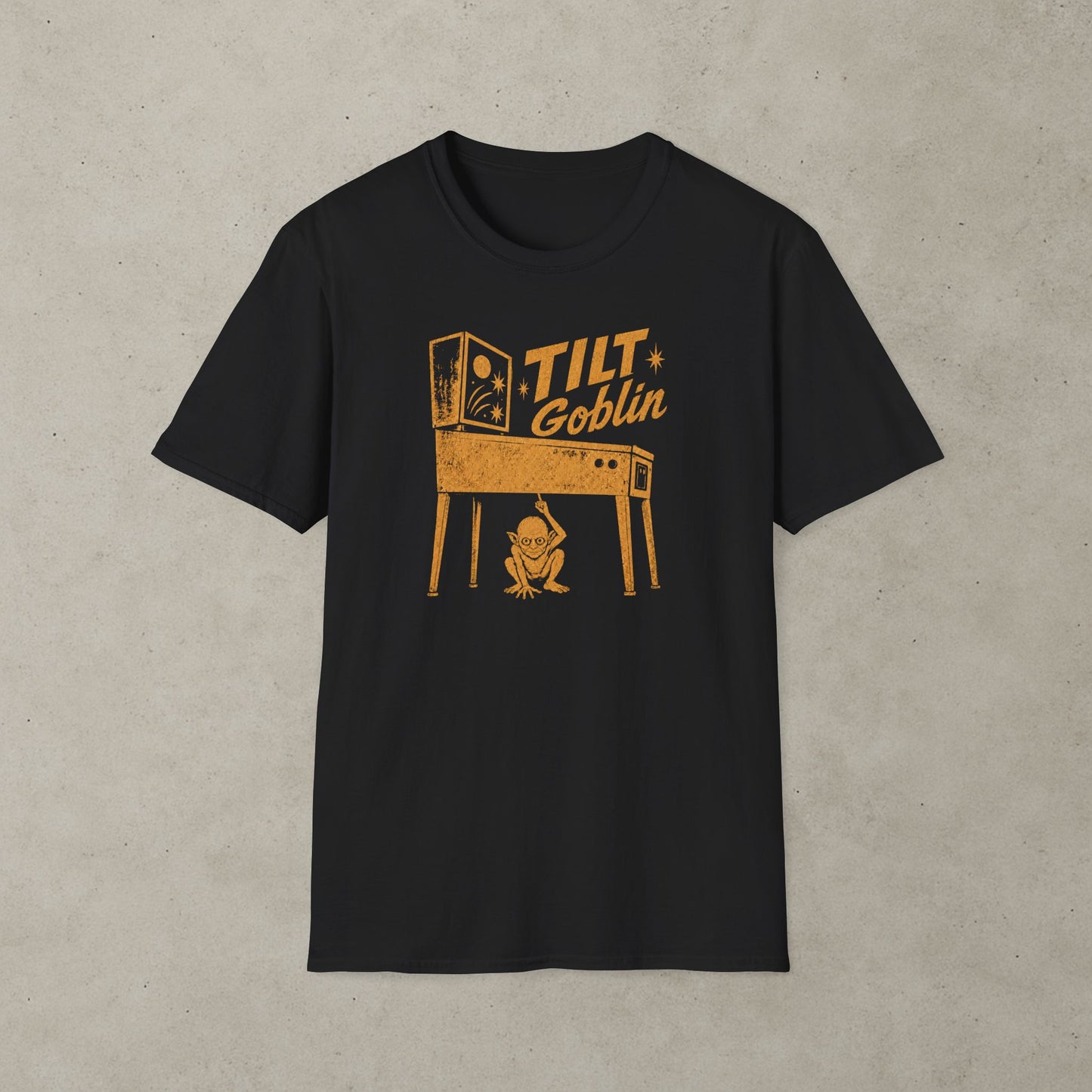 Tilt Goblin T-Shirt, Retro Pinball Graphic Tee