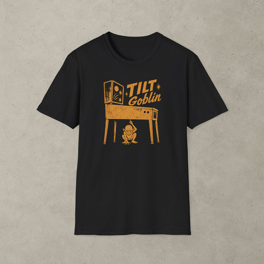 Tilt Goblin T-Shirt, Retro Pinball Graphic Tee