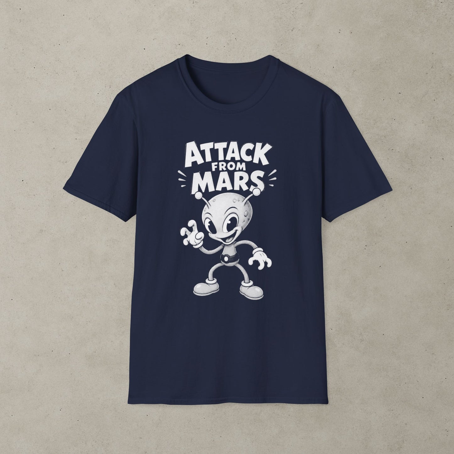 Attack From Mars T-Shirt, Retro Sci-Fi Alien Graphic Tee