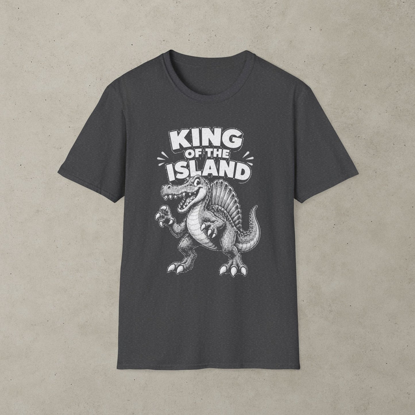 King of the Island T-Shirt, Retro Dinosaur Graphic Tee