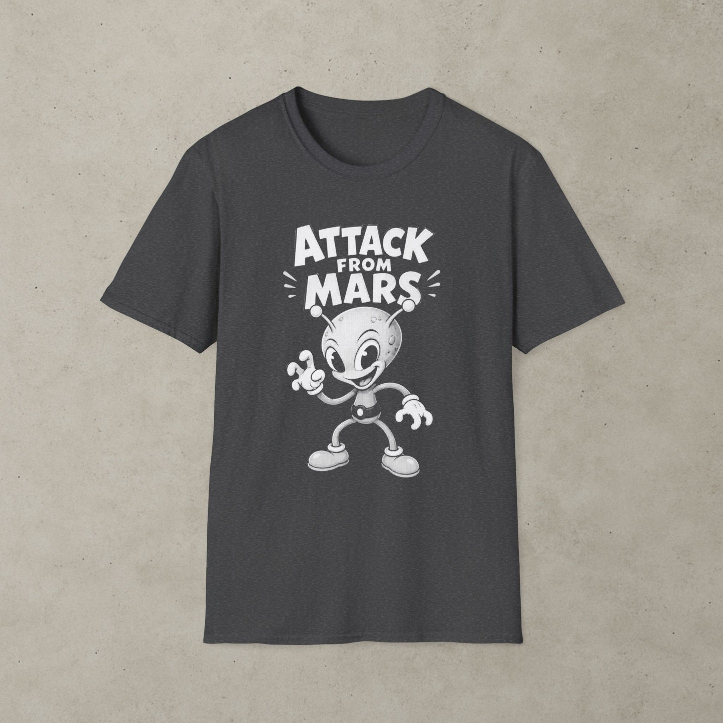 Attack From Mars T-Shirt, Retro Sci-Fi Alien Graphic Tee