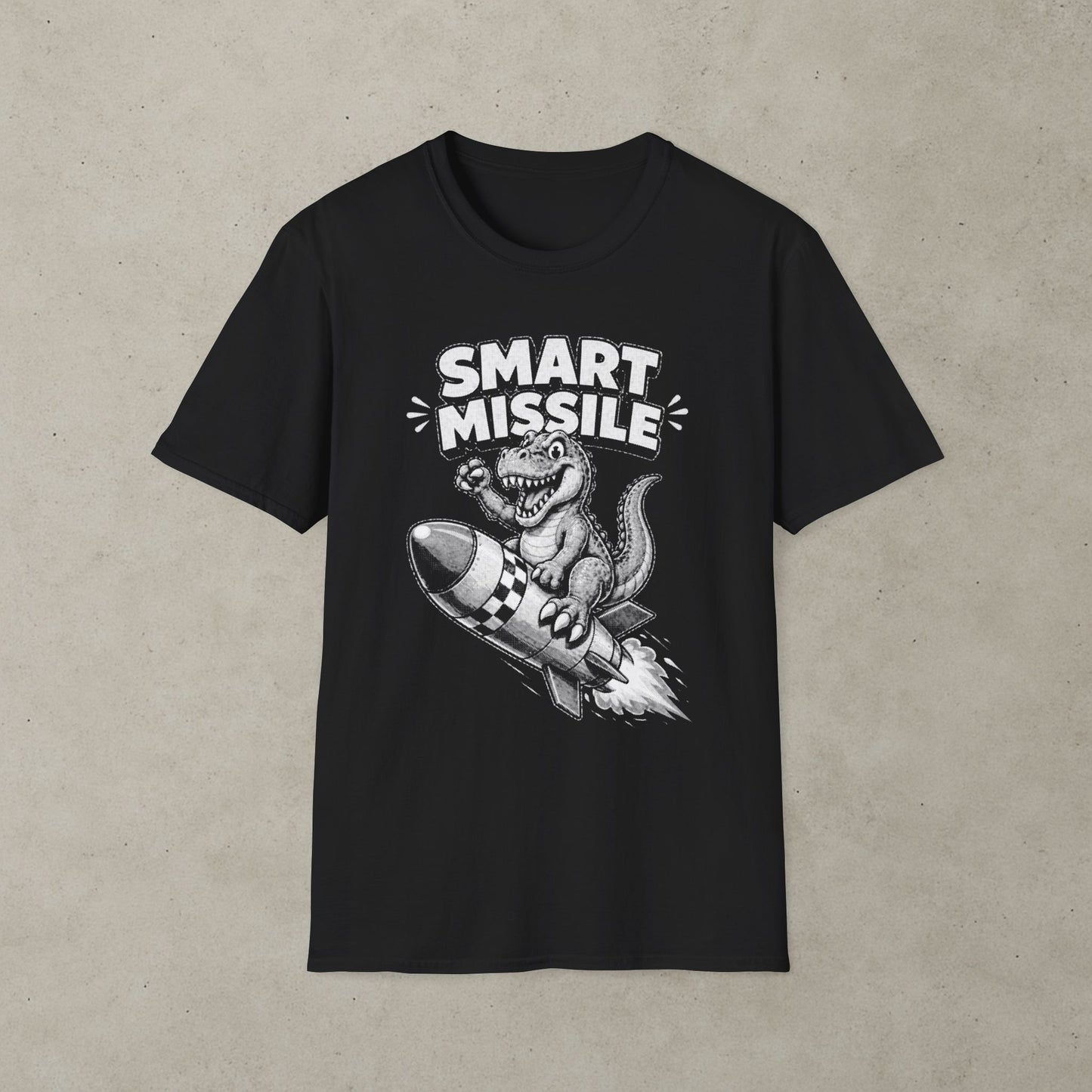 Smart Missile T-Shirt, Retro Dinosaur Arcade Tee