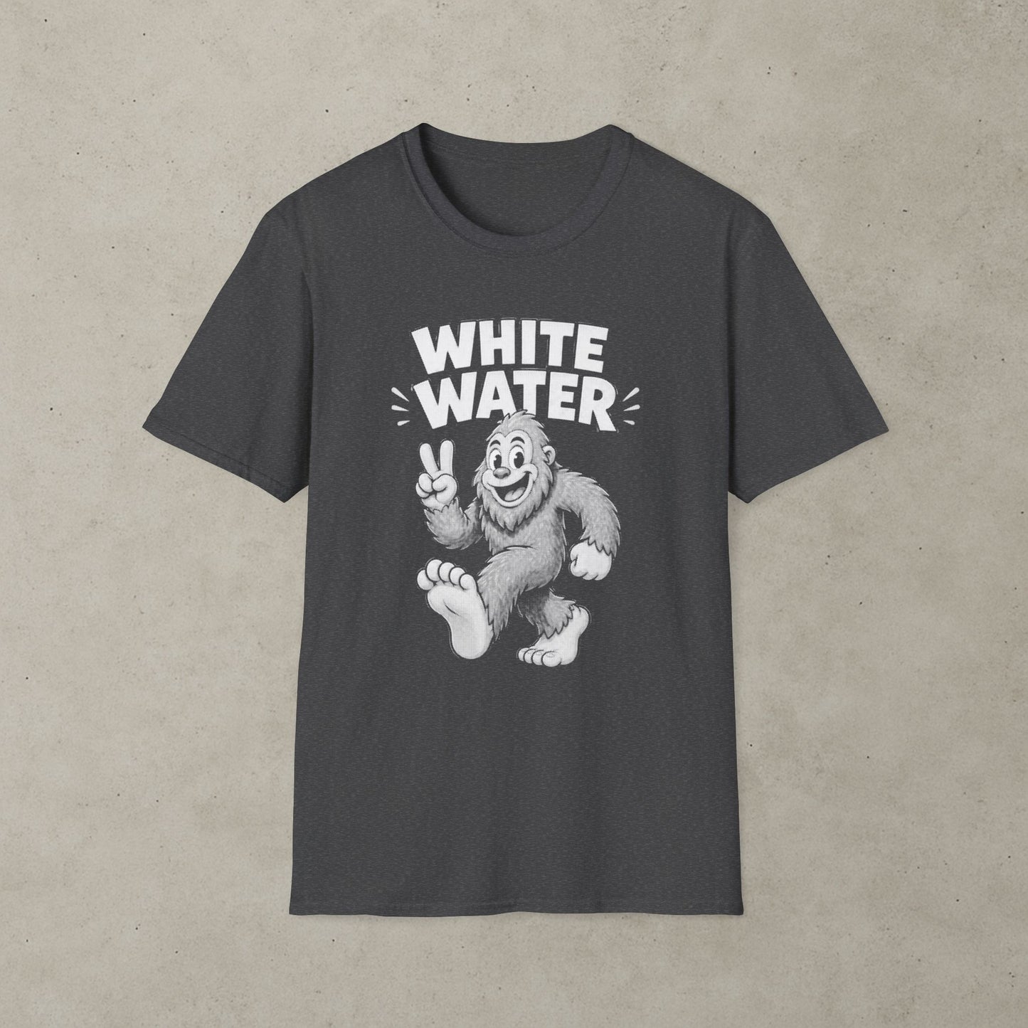 Bigfoot White Water T-Shirt, Retro Adventure Graphic Tee