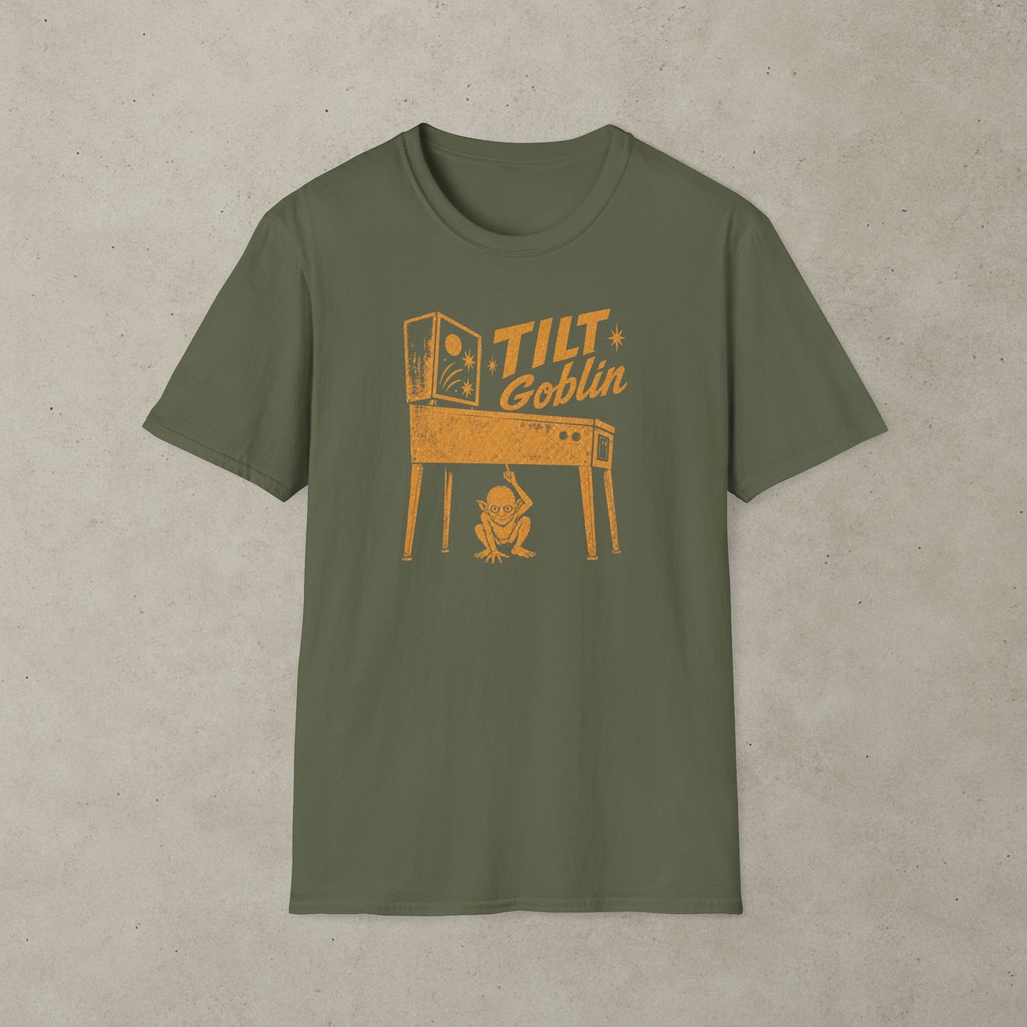 Tilt Goblin T-Shirt, Retro Pinball Graphic Tee