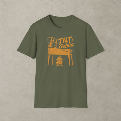 Tilt Goblin T-Shirt, Retro Pinball Graphic Tee