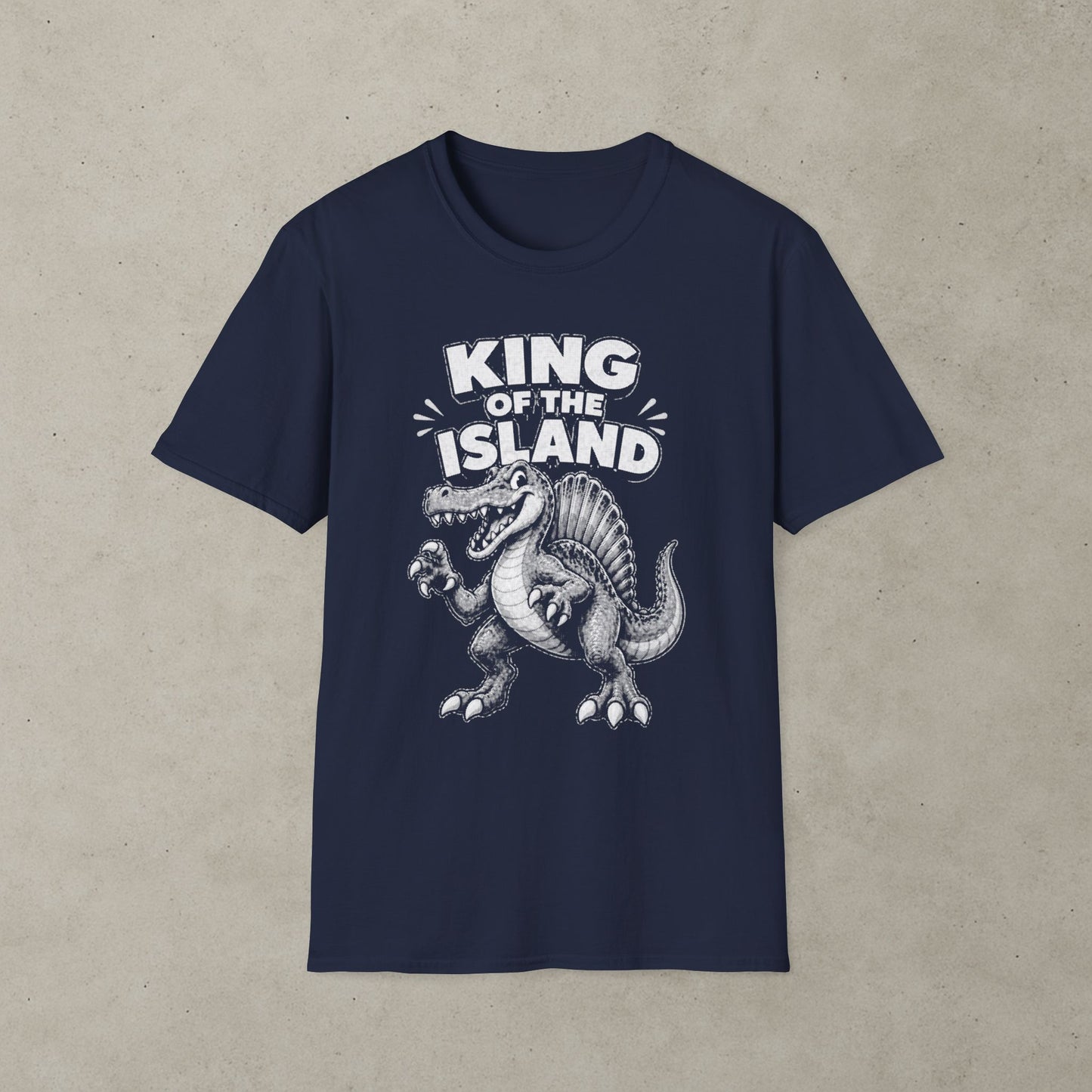 King of the Island T-Shirt, Retro Dinosaur Graphic Tee