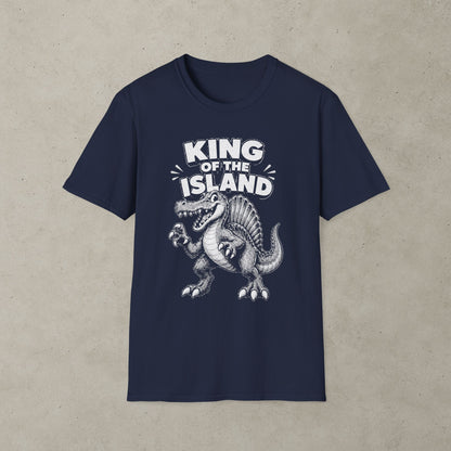 King of the Island T-Shirt, Retro Dinosaur Graphic Tee